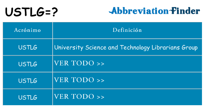 ¿Qué quiere decir ustlg
