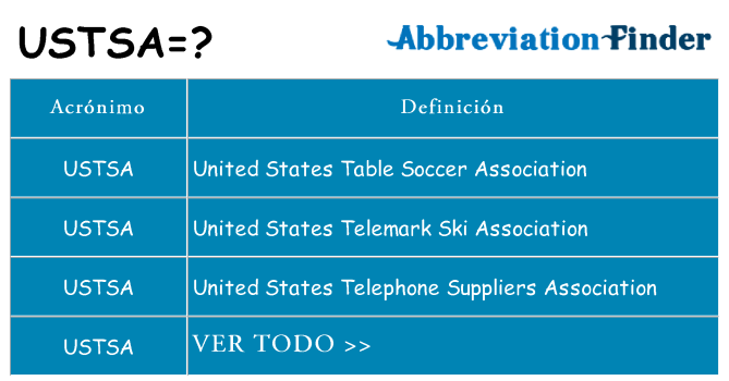 ¿Qué quiere decir ustsa