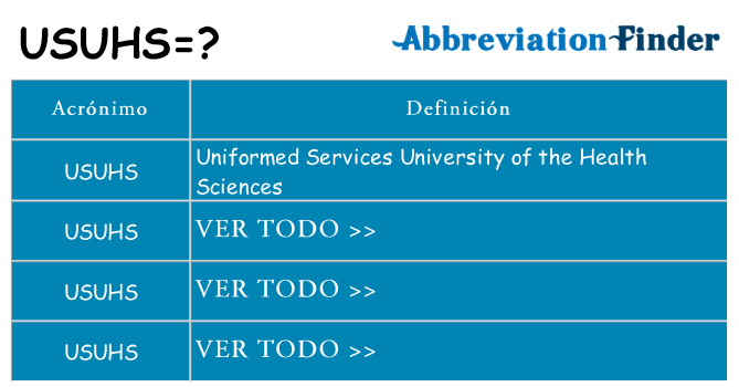 ¿Qué quiere decir usuhs