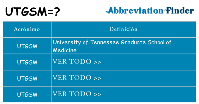 ¿Qué quiere decir utgsm