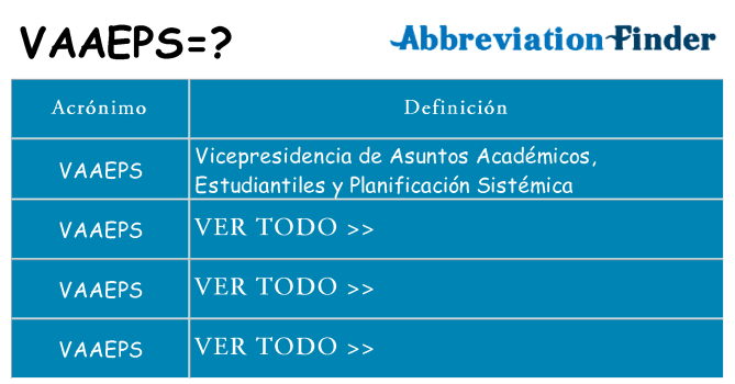 ¿Qué quiere decir vaaeps