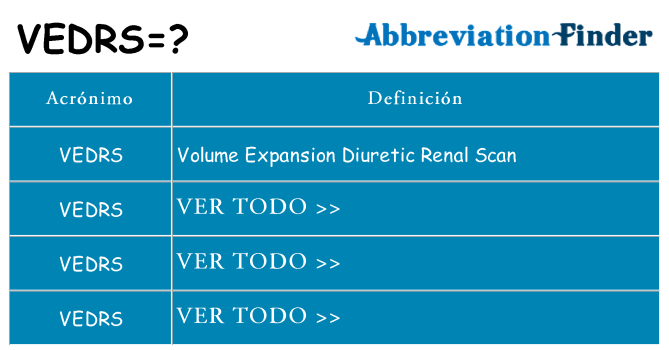 ¿Qué quiere decir vedrs