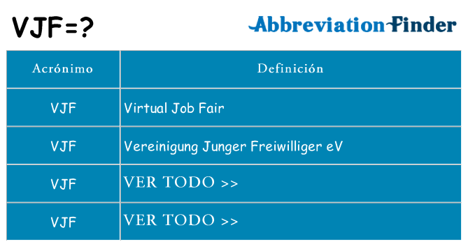 ¿Qué quiere decir vjf