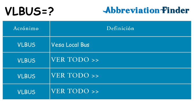 ¿Qué quiere decir vlbus