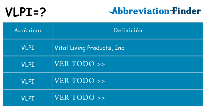 ¿Qué quiere decir vlpi