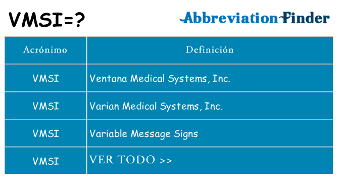 ¿Qué quiere decir vmsi