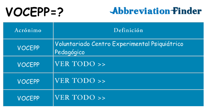 ¿Qué quiere decir vocepp