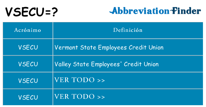¿Qué quiere decir vsecu