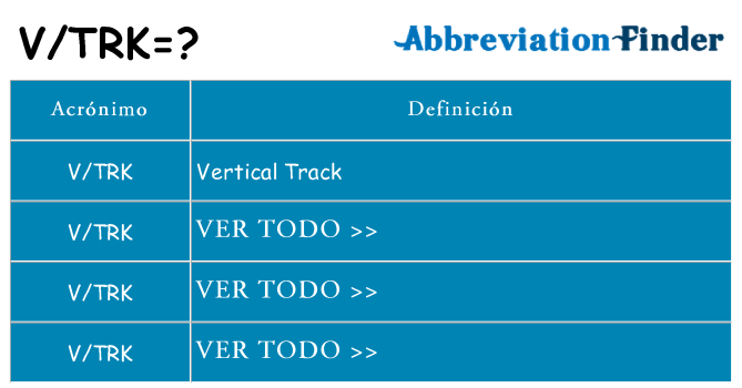 ¿Qué quiere decir vtrk