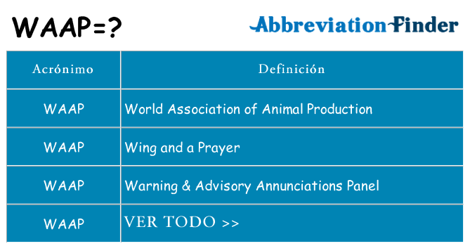 ¿Qué quiere decir waap