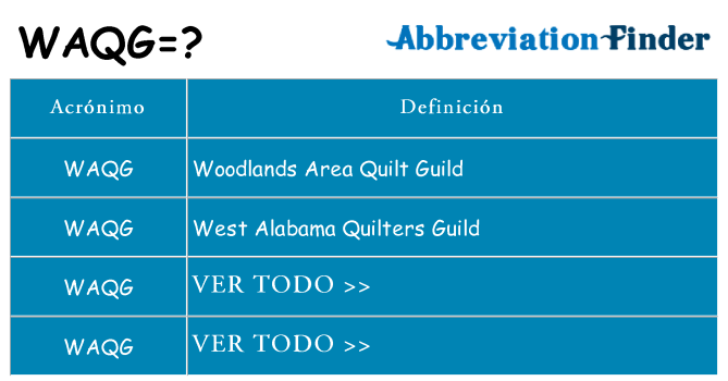 ¿Qué quiere decir waqg