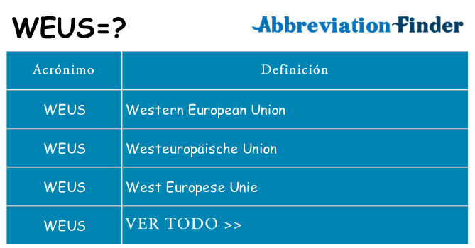 ¿Qué quiere decir weus
