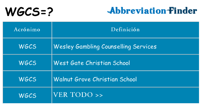 ¿Qué quiere decir wgcs