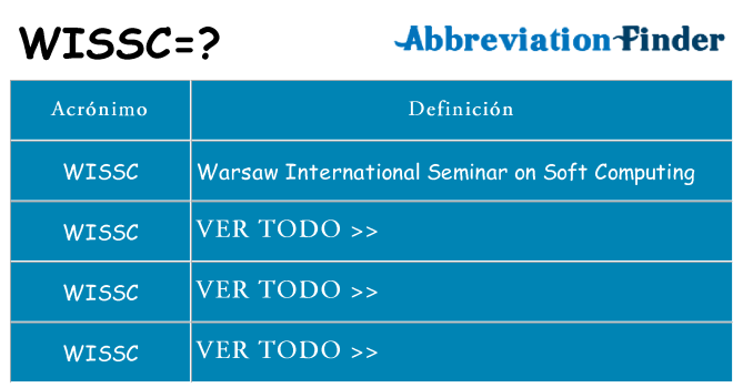 ¿Qué quiere decir wissc