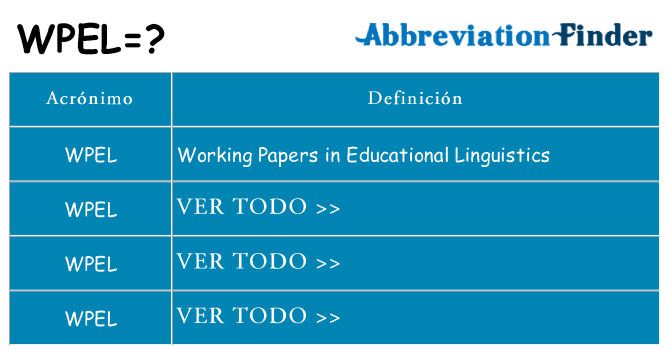 ¿Qué quiere decir wpel