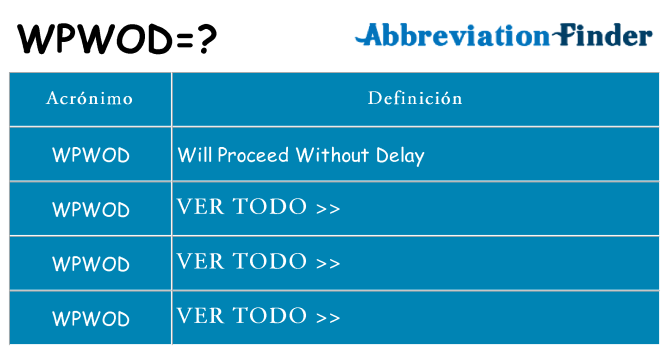 ¿Qué quiere decir wpwod