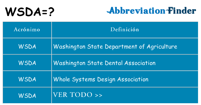 ¿Qué quiere decir wsda