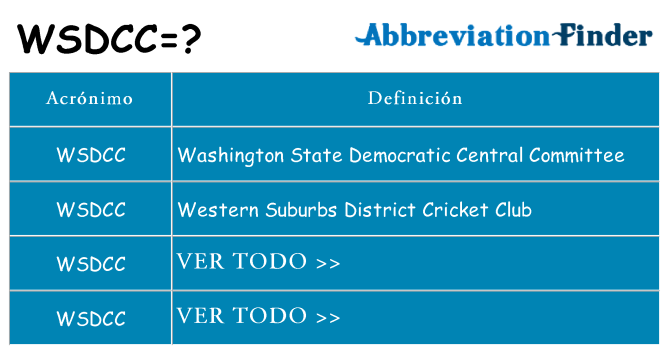 ¿Qué quiere decir wsdcc