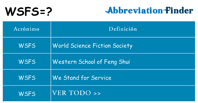 ¿Qué quiere decir wsfs