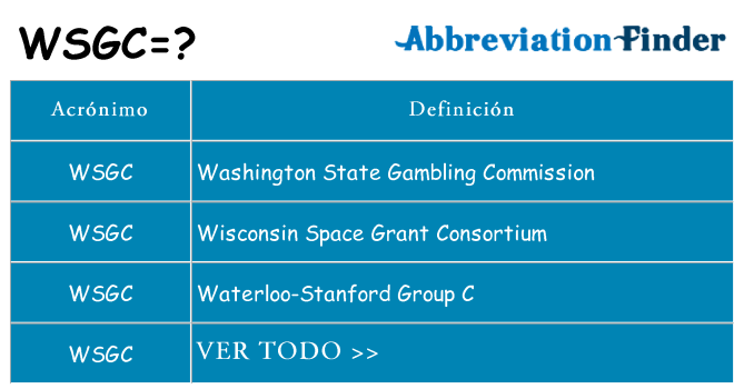 ¿Qué quiere decir wsgc