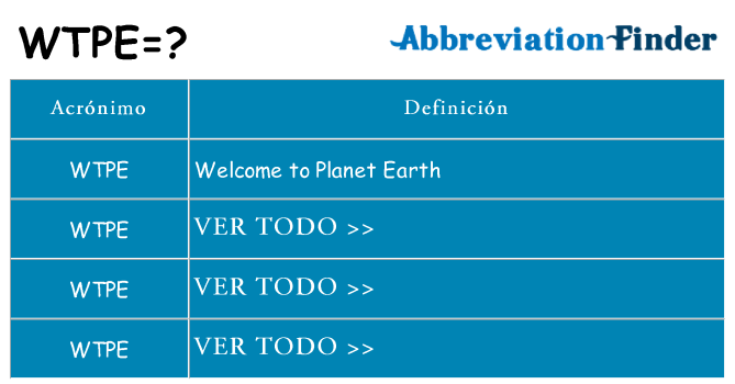 ¿Qué quiere decir wtpe