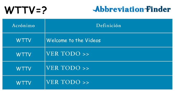¿Qué quiere decir wttv