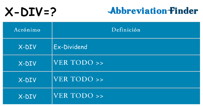 ¿Qué quiere decir x-div
