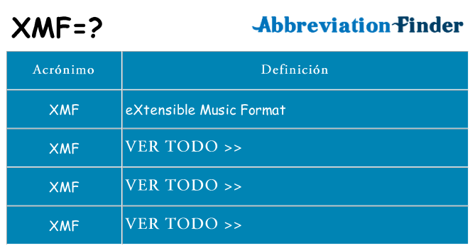 ¿Qué quiere decir xmf