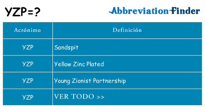 ¿Qué quiere decir yzp