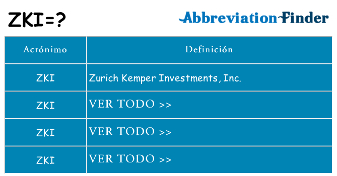 ¿Qué quiere decir zki