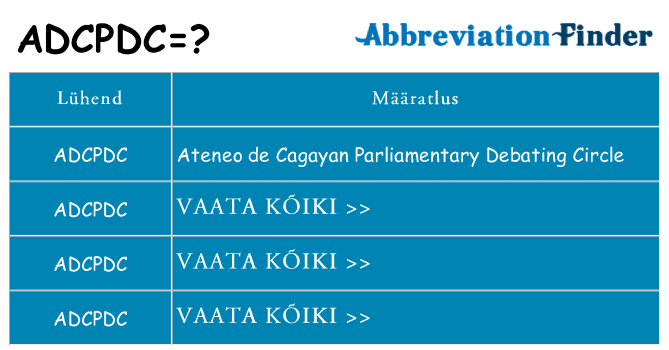 Mida adcpdc seista