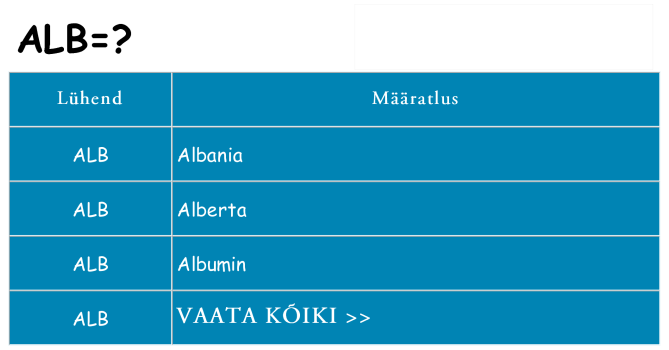 Mida alb seista