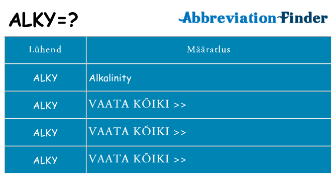 Mida alky seista