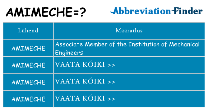 Mida amimeche seista