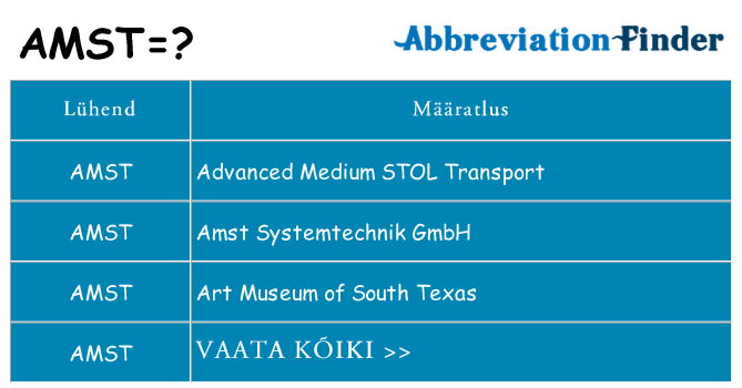 Mida amst seista