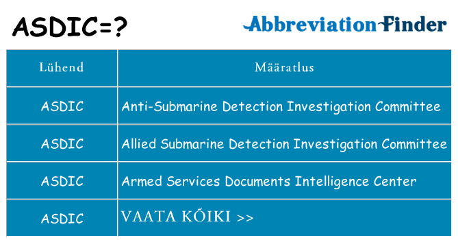 Mida asdic seista