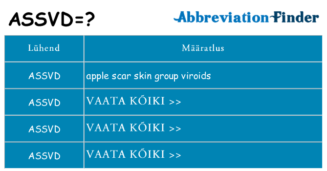 Mida assvd seista