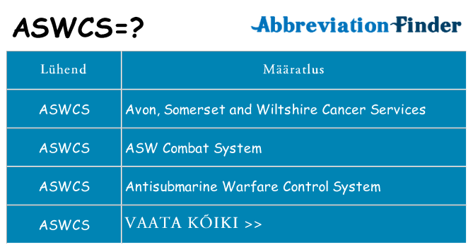 Mida aswcs seista