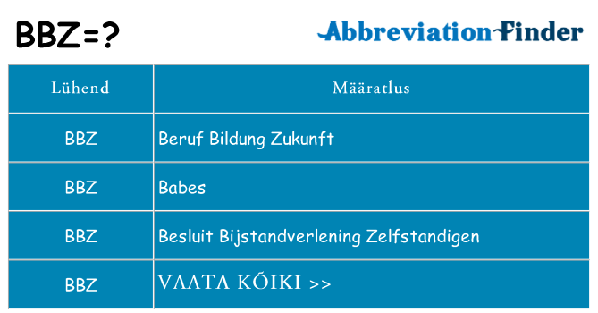 Mida bbz seista