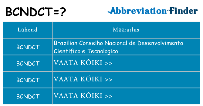 Mida bcndct seista