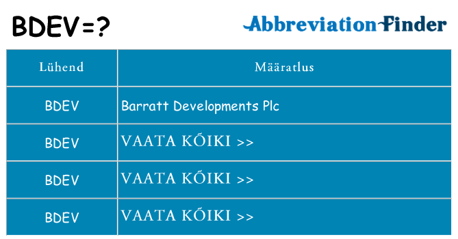 Mida bdev seista