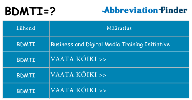 Mida bdmti seista