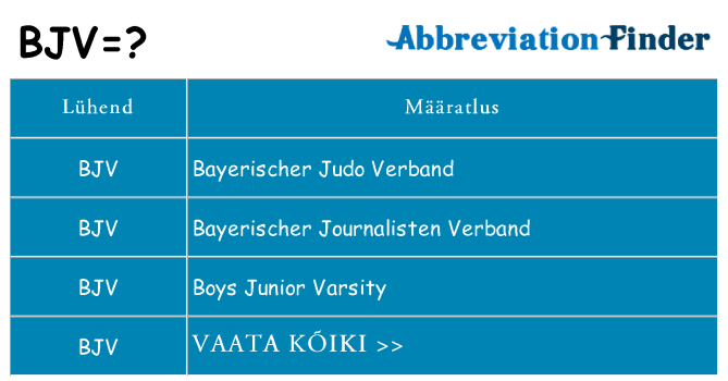 Mida bjv seista