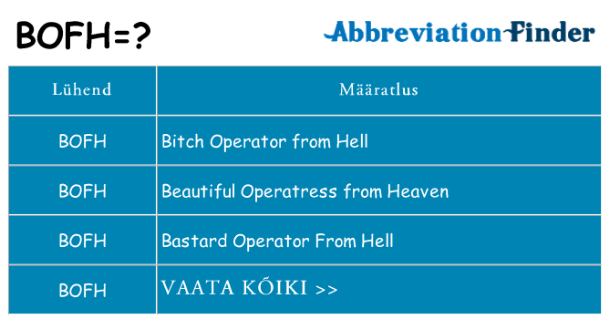 Mida bofh seista