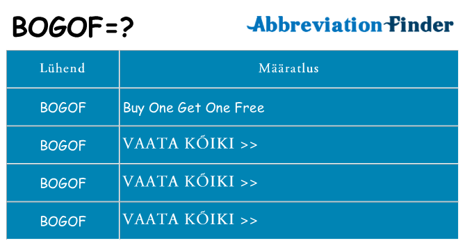 Mida bogof seista