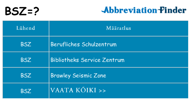Mida bsz seista