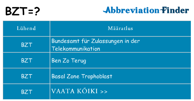 Mida bzt seista