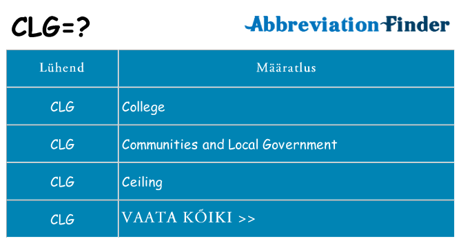 Mida clg seista