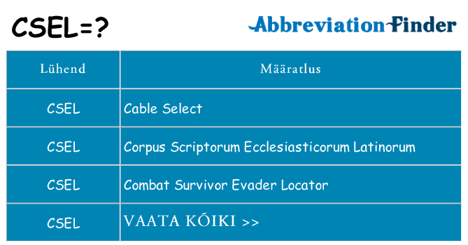 Mida csel seista