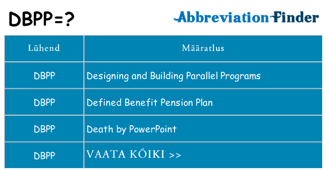Mida dbpp seista